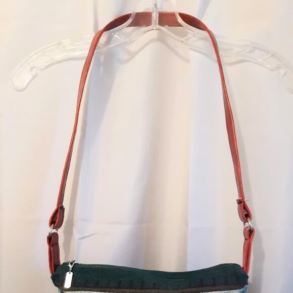 New Southwestern Sarape Stripe Tapestry Cowgirl Purse Red green gold ShoulderBag - Picture 3 of 8